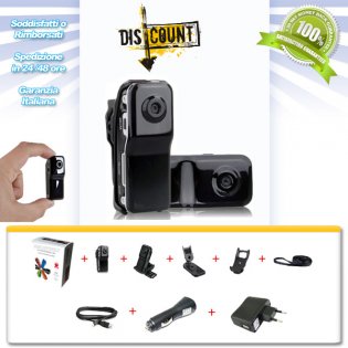 Mini Dv microcamera camcorder on board per moto