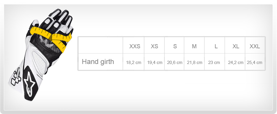 Gloves Size Chart gloves size chart